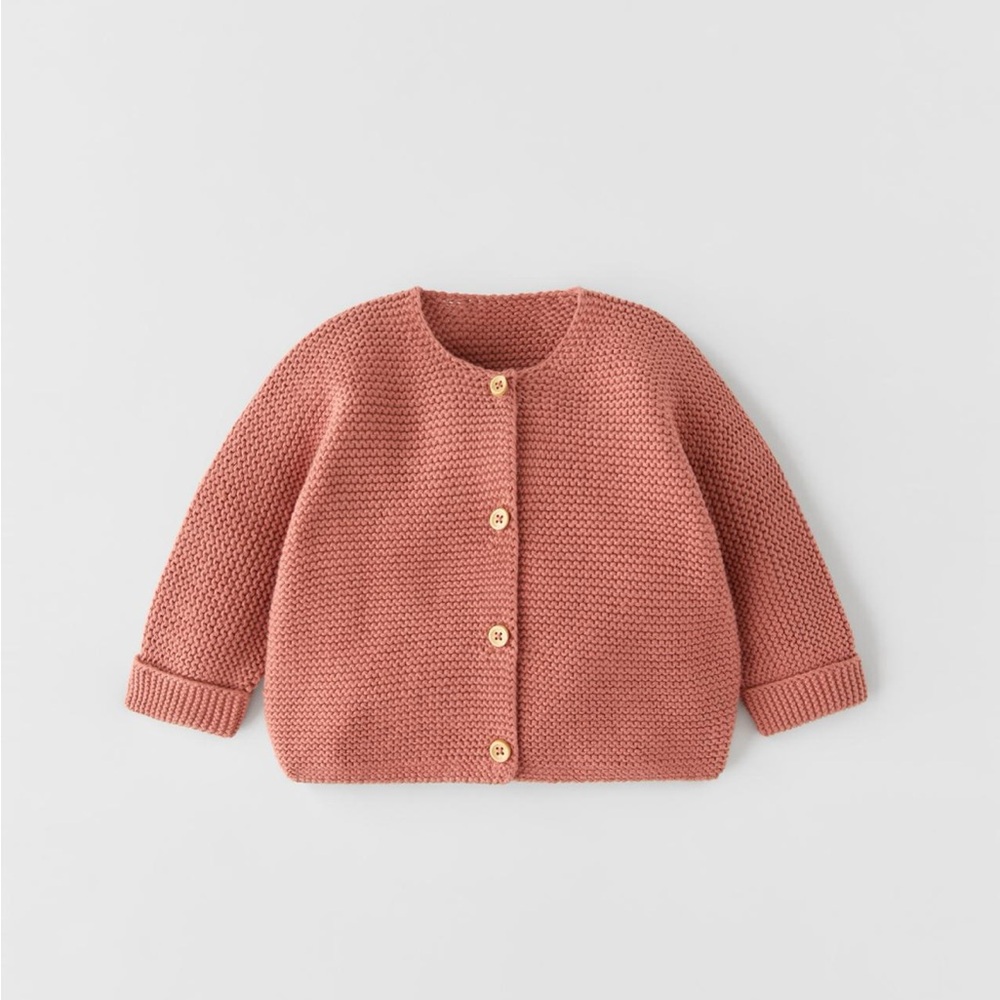 Zara seed stitch knit jacket size 9 to 12 months sweater